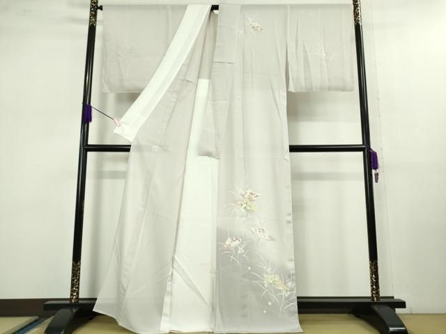 平和屋着物 上 夏物 訪問着 友禅 絽 色紙花文 薄桜色地 暈し染め kh 5