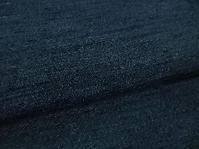 平和屋着物□極上 男性 結城紬 アンサンブル 長羽織 杢 紺青色 逸品 未