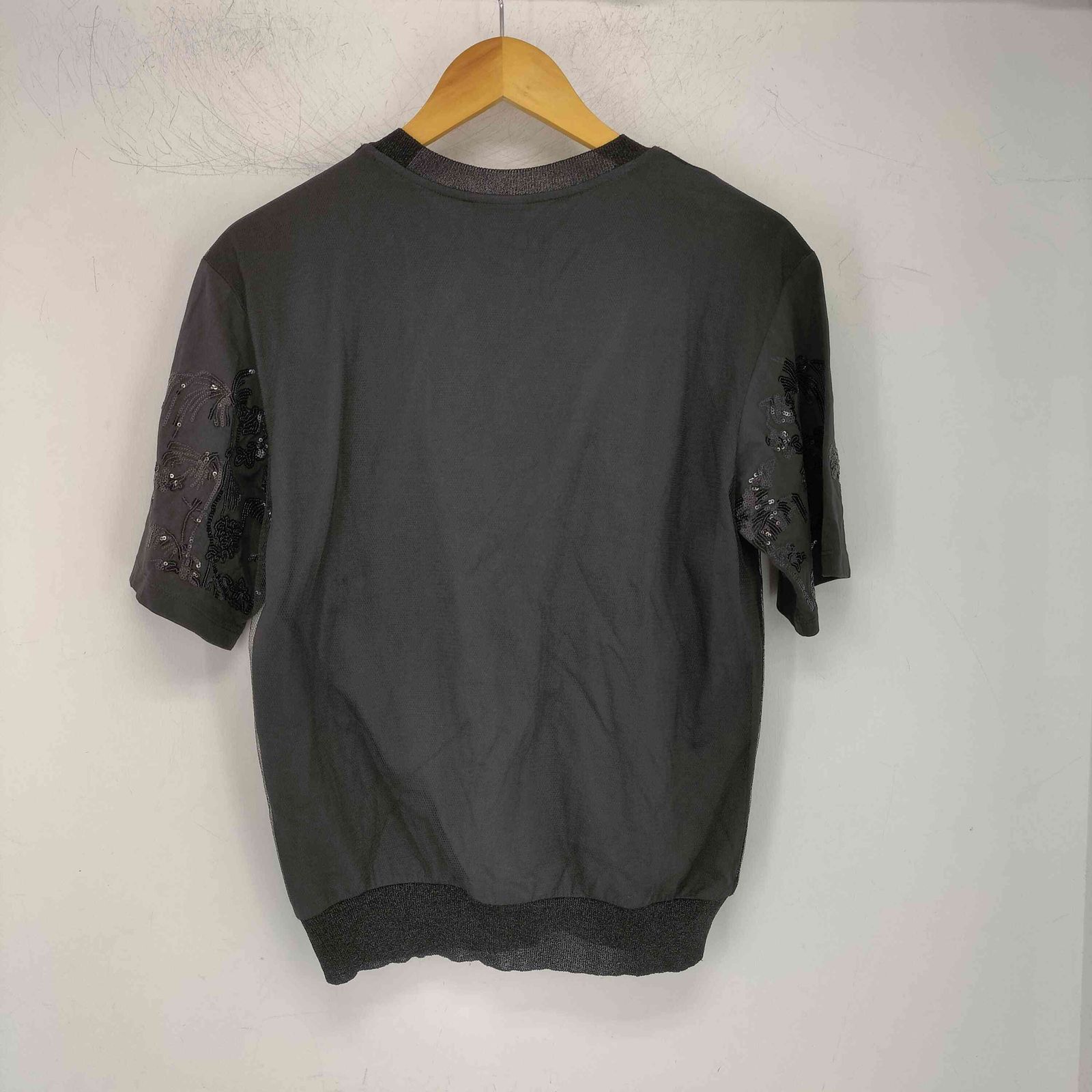 ドリスヴァンノッテン DRIES VAN NOTEN スパンコールデザイン 異素材 切替 Tシャツ レディース 表記無