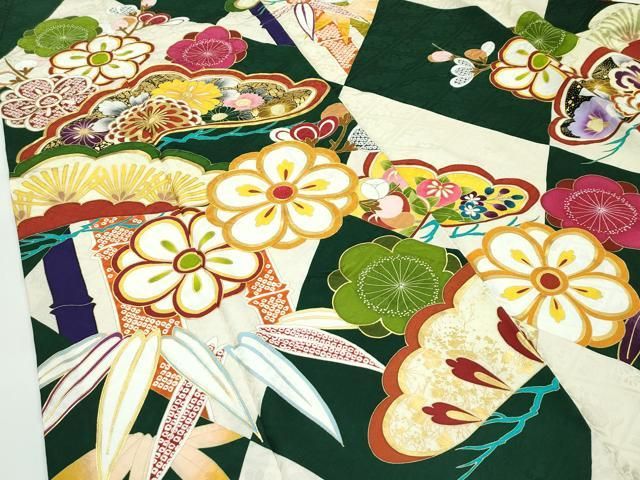 松竹梅花文 金彩