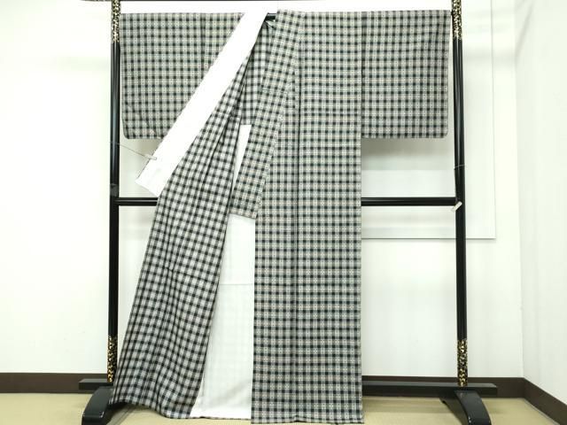  平和屋着物 上 西新 万葉つむぎ 手織花結城 花織 証紙付き s 5 紬 着物