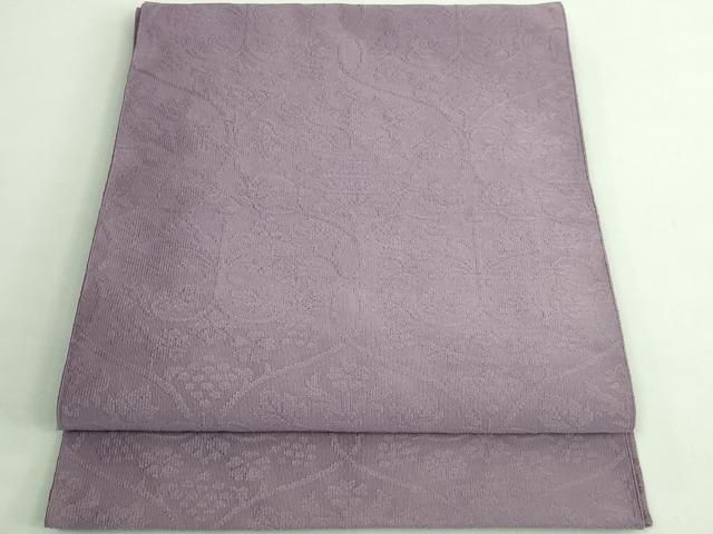 平和屋着物 上 西陣 河村織物 河村つづれ 八寸名古屋帯 洋花文 浅紫色地 kh 5