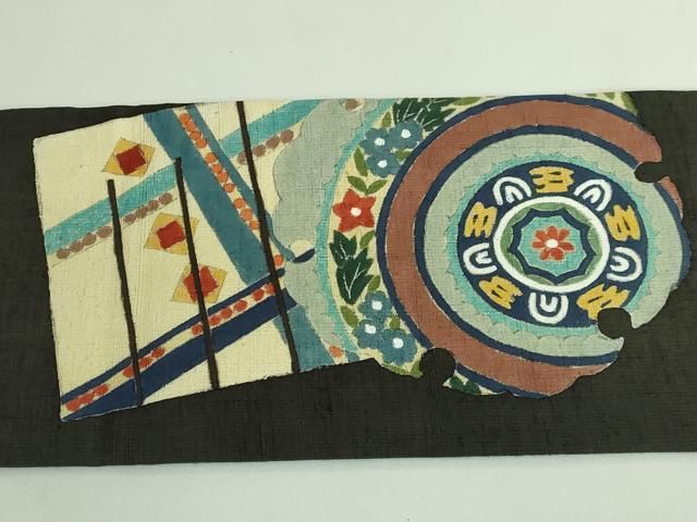 源氏香 黒緑色地