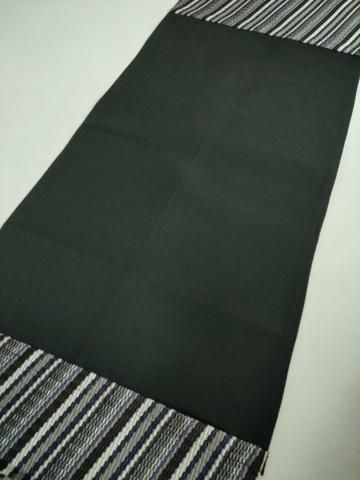  平和屋着物 上 本場筑前博多織 八寸名古屋帯 斜線文 黒地 kh 5 名古屋帯 帯