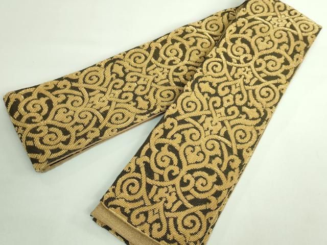 平和屋着物 上 半幅帯 金華山織 吉祥文 金糸 kh 5