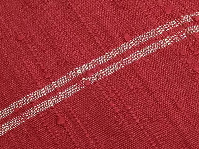 平和屋着物■極上　浦野理一　経節紬　九寸名古屋帯　赤色地　逸品　未使用　DZAB1256kh5 平和屋着物□極上 浦野理一 経節紬 九寸名古屋帯 赤色地 逸品 未使用