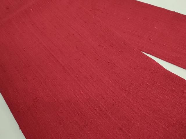 平和屋着物 上 浦野理一 経節紬 九寸名古屋帯 赤色地 kh 5