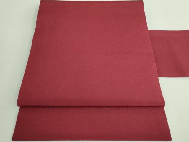 平和屋着物 上 浦野理一 九寸名古屋帯 紅海老茶色地 鬼しぼ縮緬 たとう紙付き kh 5