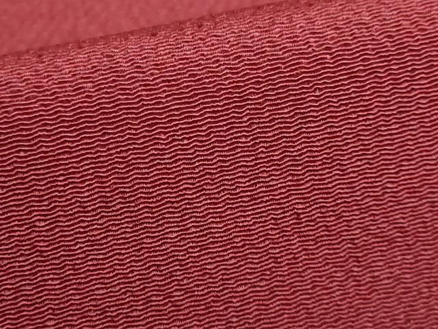  平和屋着物 上 浦野理一 九寸名古屋帯 紅海老茶色地 鬼しぼ縮緬 たとう紙付き kh 5 名古屋帯 帯