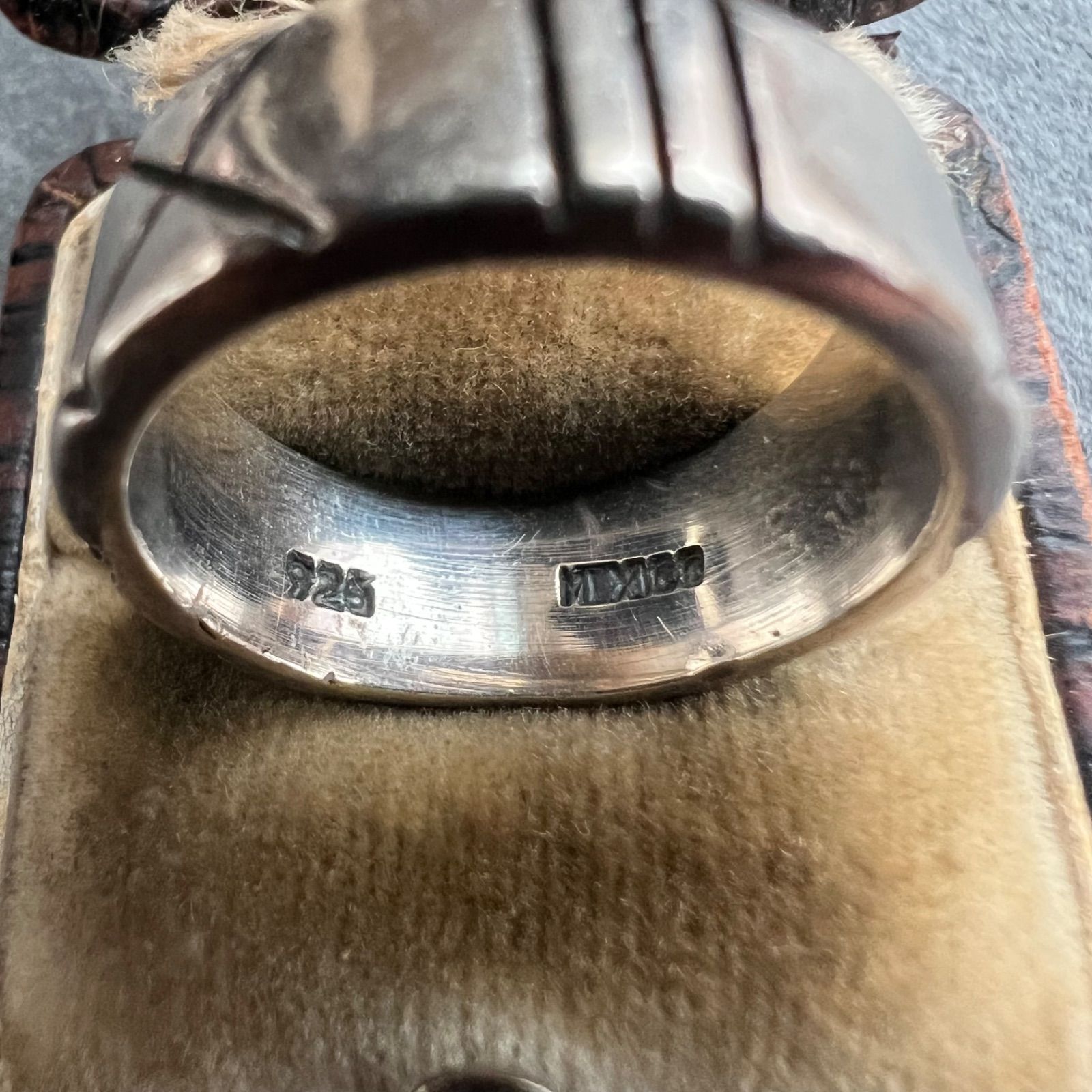 メキシコ製 シルバー925 リング ヴィンテージ 幾何学模様 バンドリング