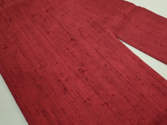 平和屋着物 上 浦野理一 経節紬 九寸名古屋帯 茜色地 kh 5