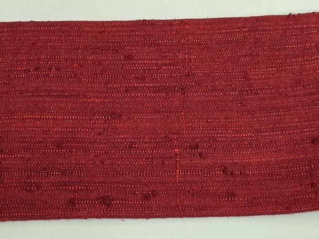 九寸名古屋帯 茜色地