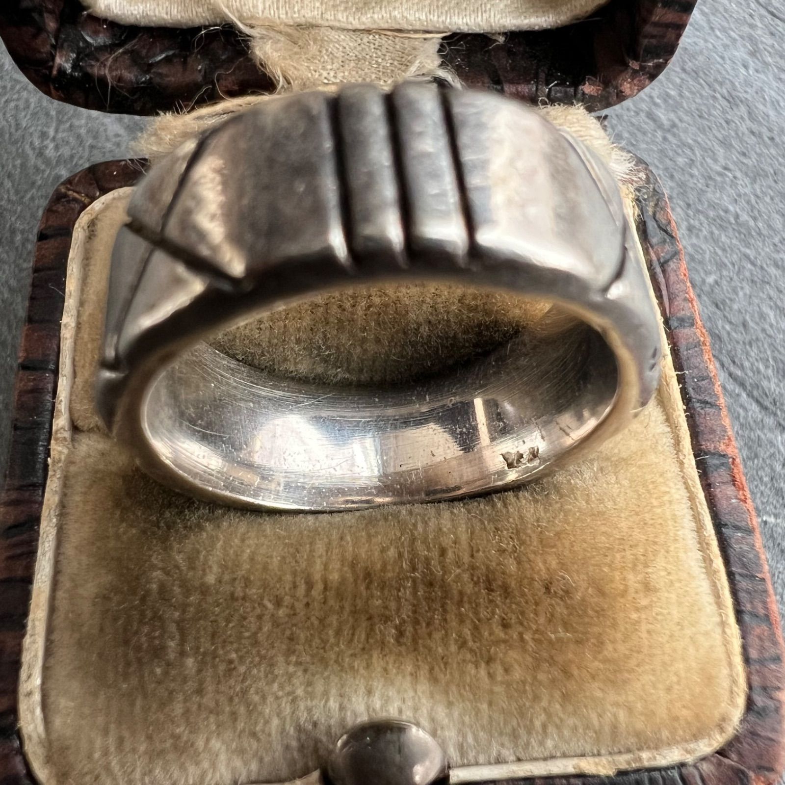 メキシコ製 シルバー925 リング ヴィンテージ 幾何学模様 バンドリング