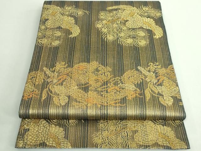平和屋着物 上 紋屋井関 御寮織 六通柄袋帯 スリーシーズン帯 龍 鶴 金糸 kh 5