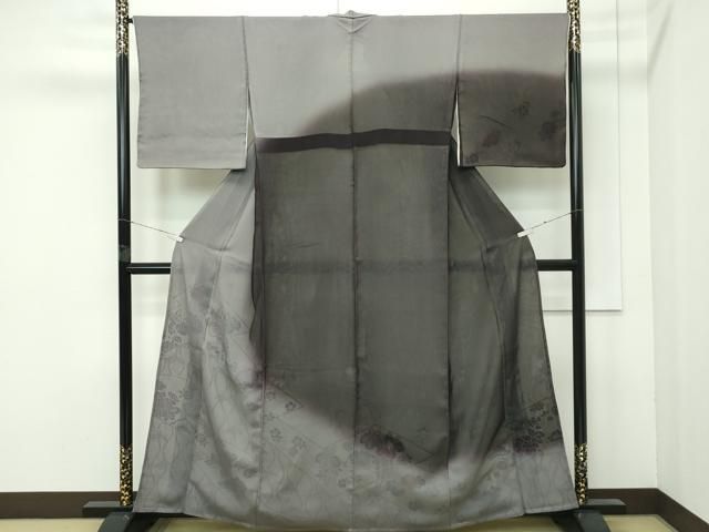 平和屋着物 上 訪問着 無双 絽袷 絽 草花文 暈し染め 銀彩 s 5