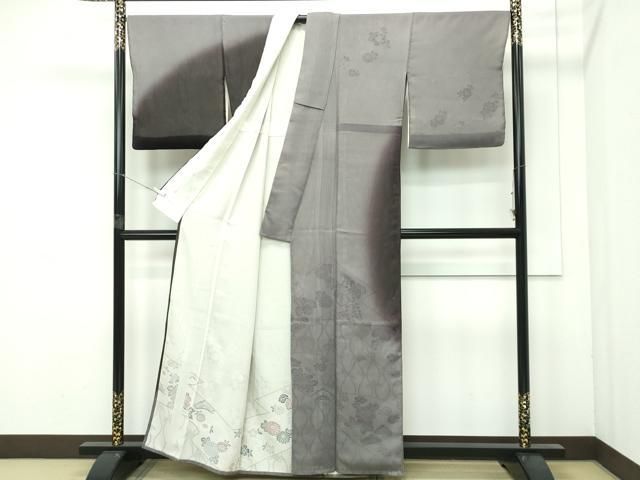 平和屋着物 上 訪問着 無双 絽袷 絽 草花文 暈し染め 銀彩 s 5