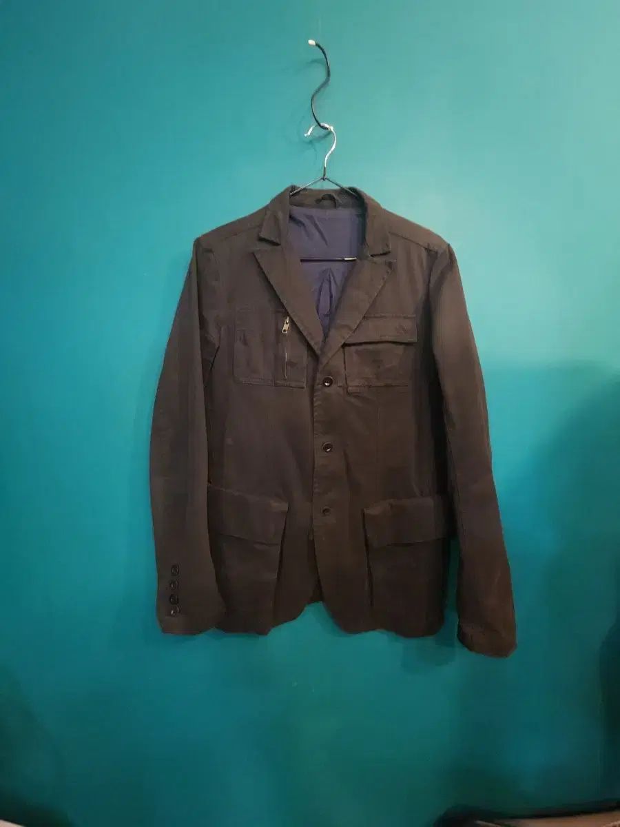 DIESEL メンズ ヴィンテージ クアッドポケット 3B コットン ブレーザー ジャケット