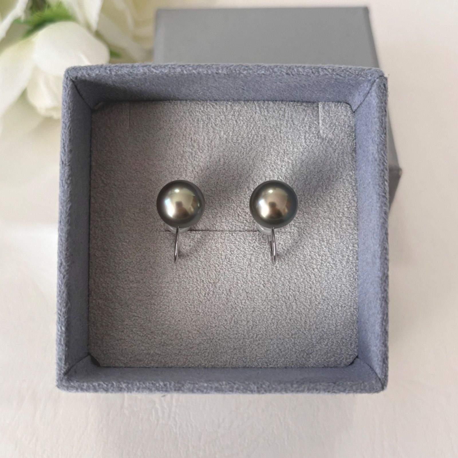 058 ミキモトペルリータ K18 パール 約9.7mm イヤリング