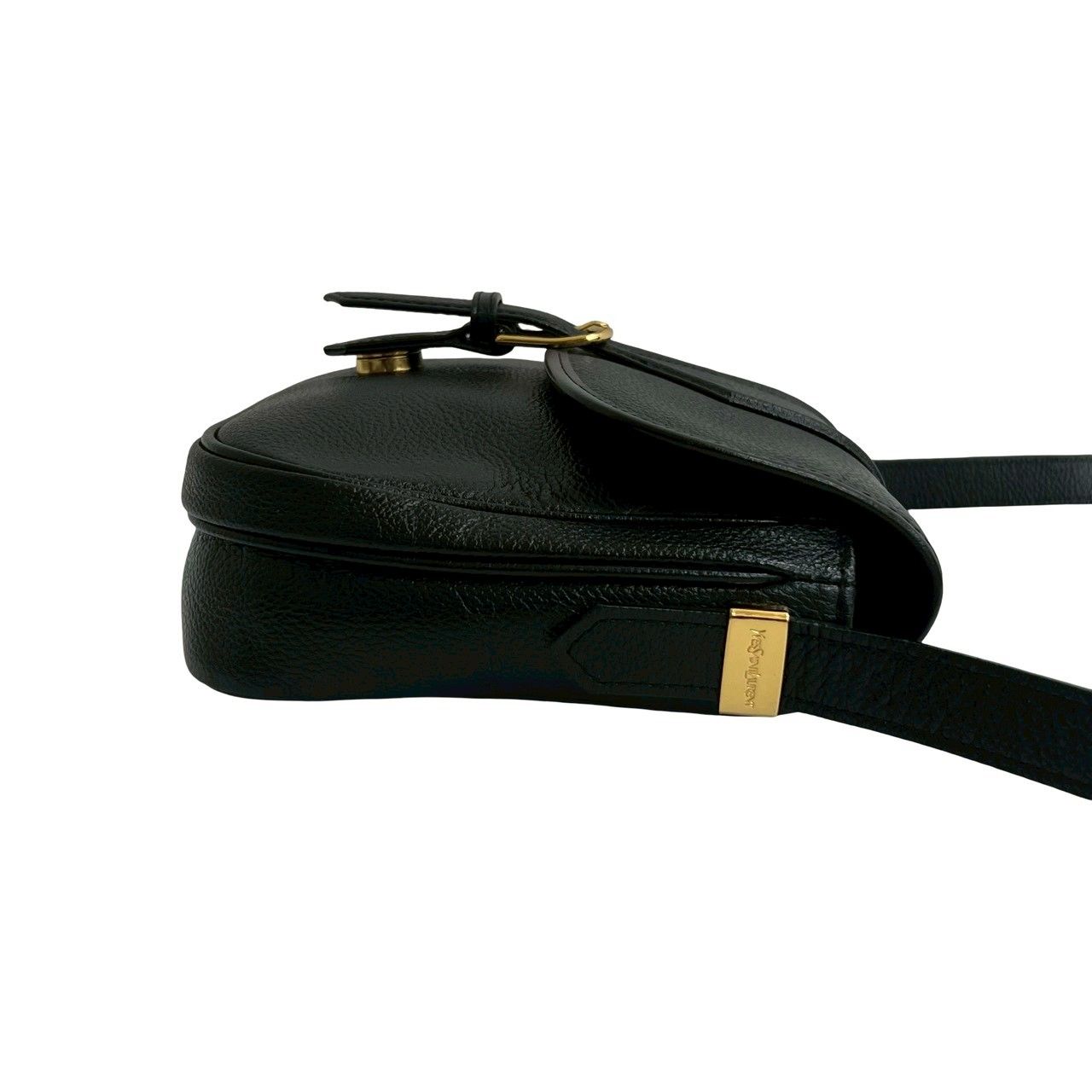  YVES SAINT LAURENT イヴ サンローラン ヴィンテージ YSL ロゴ レザー 本革 ショルダーバッグ ポシェット ブラック 88017 ショルダーバッグ バッグ