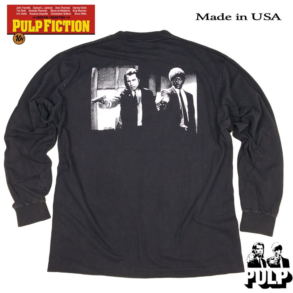 パルプフィクション PULP FICTION ロング Tシャツ ブラック 古着 PULP FICTION / LONG SLEEVE T-SHIRT パルプ・フィクション ダブル