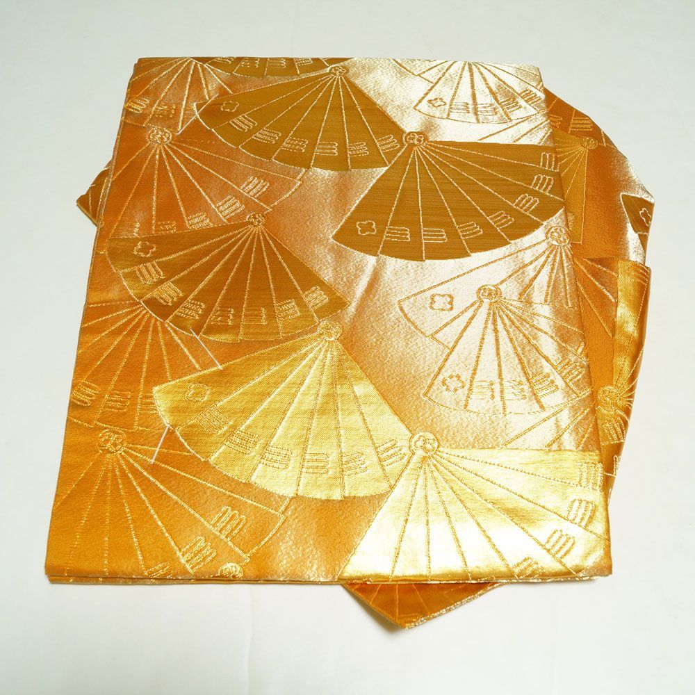 金襴後見帯 踊り用 後見帯 金襴 檜扇 後見結び帯 二部式 作り帯 踊り帯 踊り 帯 着物 踊り着物 リサイクル着物 舞踊 踊り用帯 衣裳 日本舞踊 新舞踊 演劇 舞台 衣装 ステージ カラオケ 踊り子 など