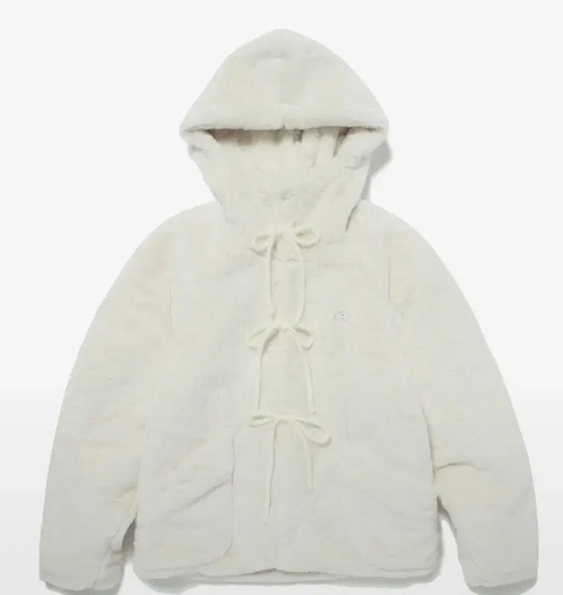 ハグユアースキン テディ ファーコート 白