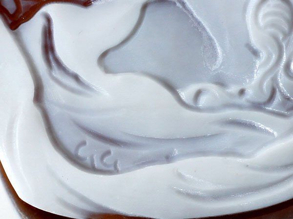  ジュエリー ジェンナロ ガロファロ作 凛々しい貴婦人 シェルカメオルース 48.4ｍｍ×34.4ｍｍ a 2830 m ブローチ コサージュ アクセサリー