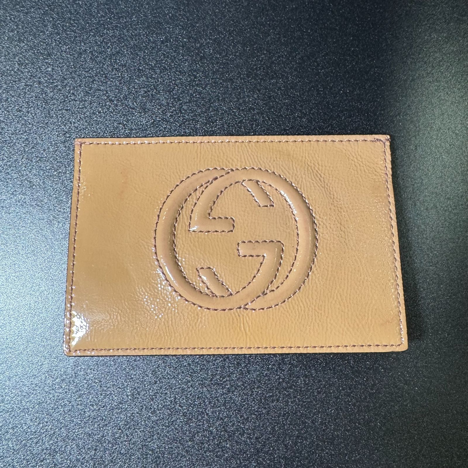グッチ レザー カードケース ブラウン