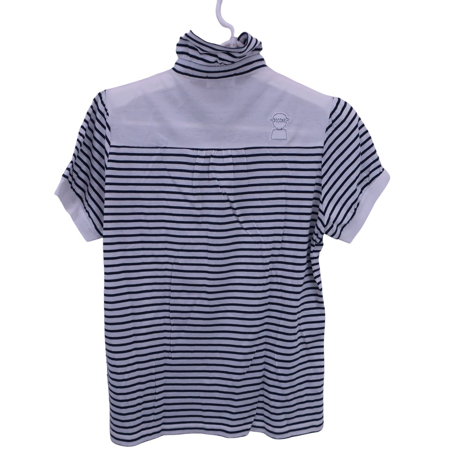 美品】PICONE CLUB(ピコネクラブ) ポロシャツ 白ネイビーボーダー