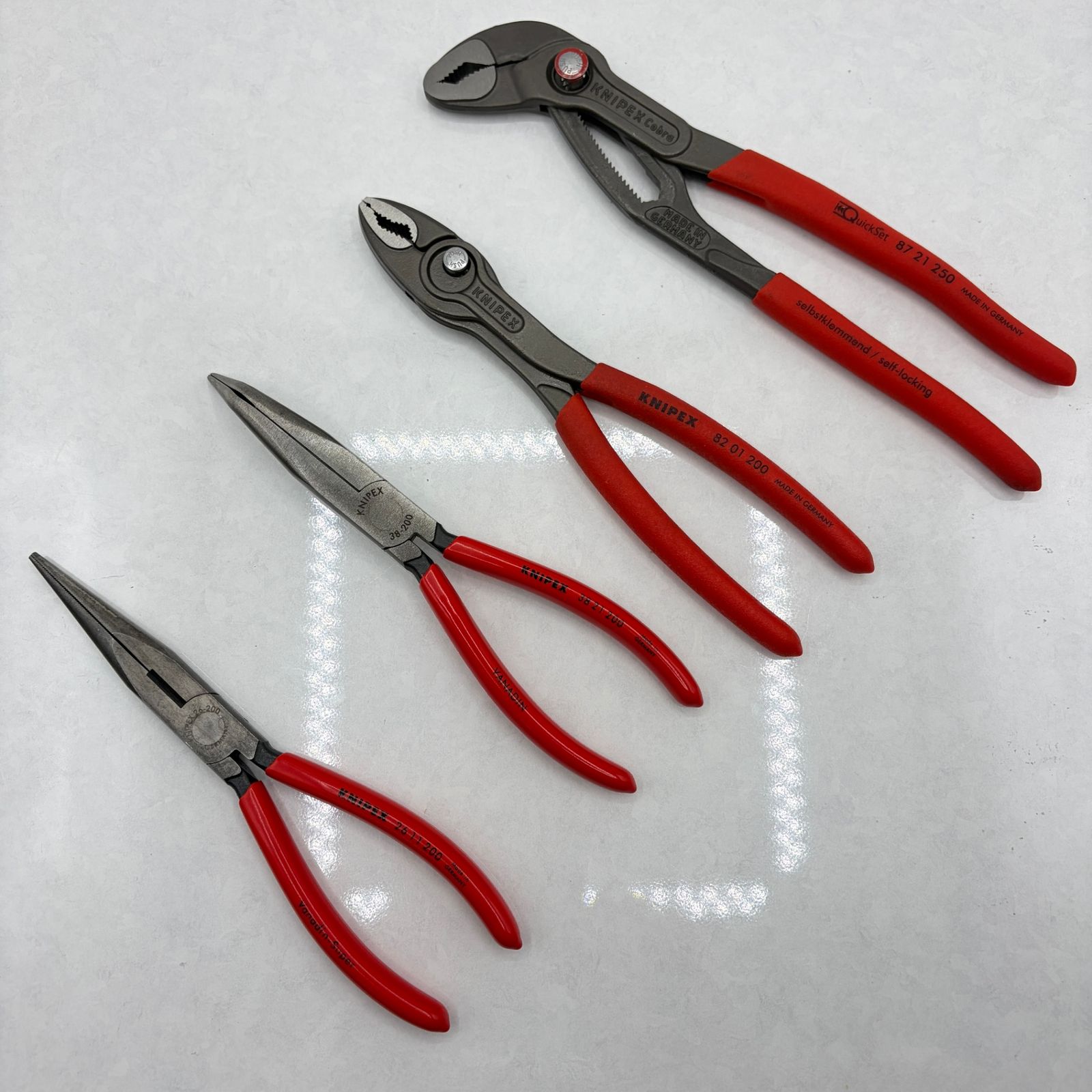 KNIPEX クニペックス ハンドツール4点セット ロングラジオペンチ メカニック用プライヤー スリップジョイントプライヤー ウォーターポンププライヤー