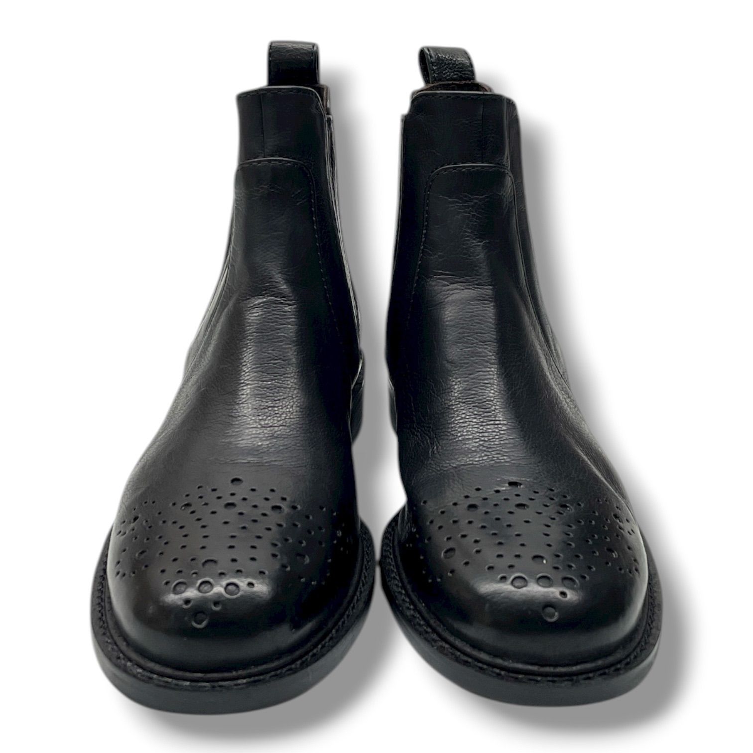 YOSHITO de ORANGE ヨシトデオランジェ ショートブーツ レザーブーツ ブーティ サイドゴア ヒール シューズ 靴 B 5623 黒 ブラック 22 cm レディース 秋 冬 ゴーゴー古着マルイファミリー 26 No.182