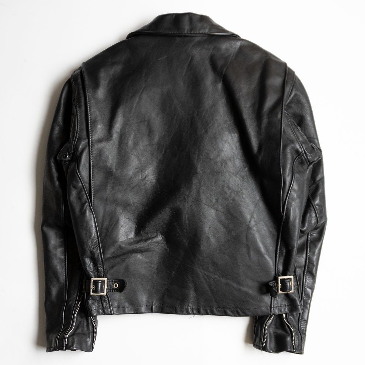 美品】SCHOTT【643E/シングルライダースジャケット】38 襟 レザー