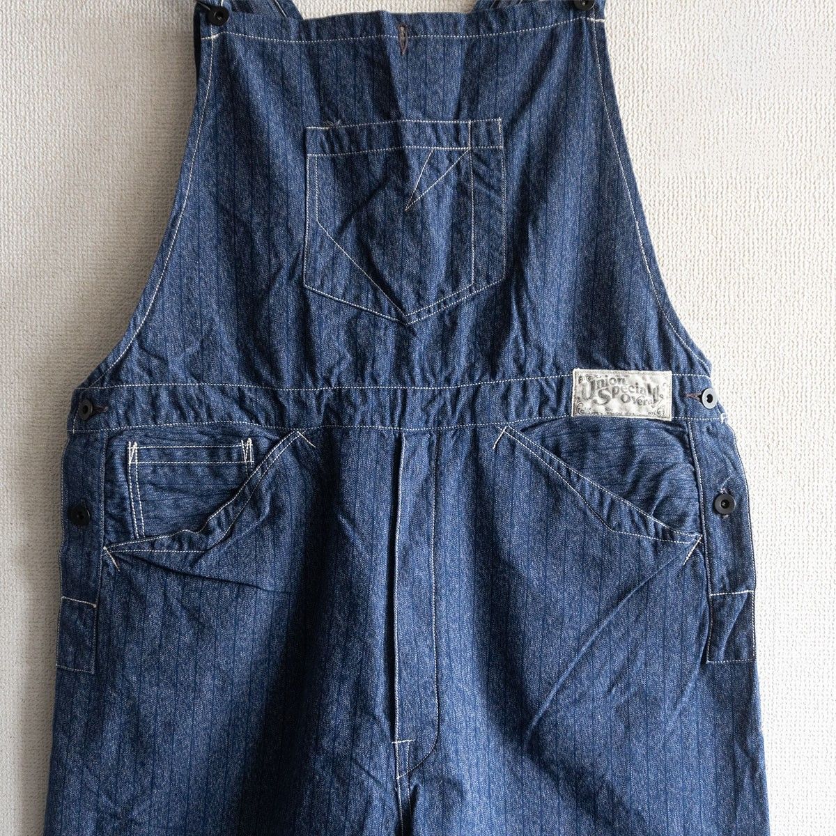 WHEELERS UNION SPECIAL OVERALLS LOCOMOTIVE ENGINEER BIB OVERALLS 36×34 オーバーオール フリーホイーラーズ 25110188