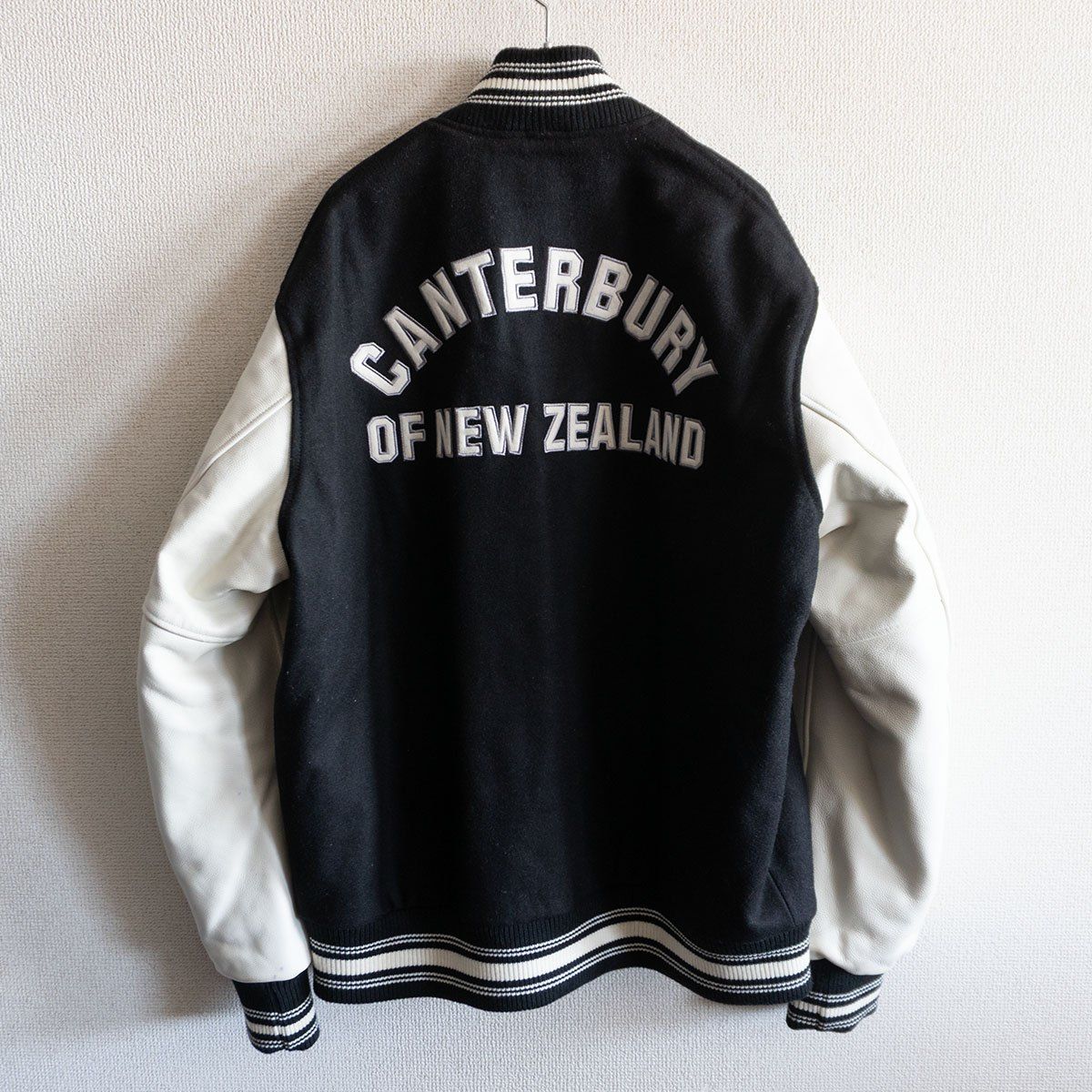 雰囲気抜群】CANTERBURY【フルデコ レザー スタジャン】XL ウール
