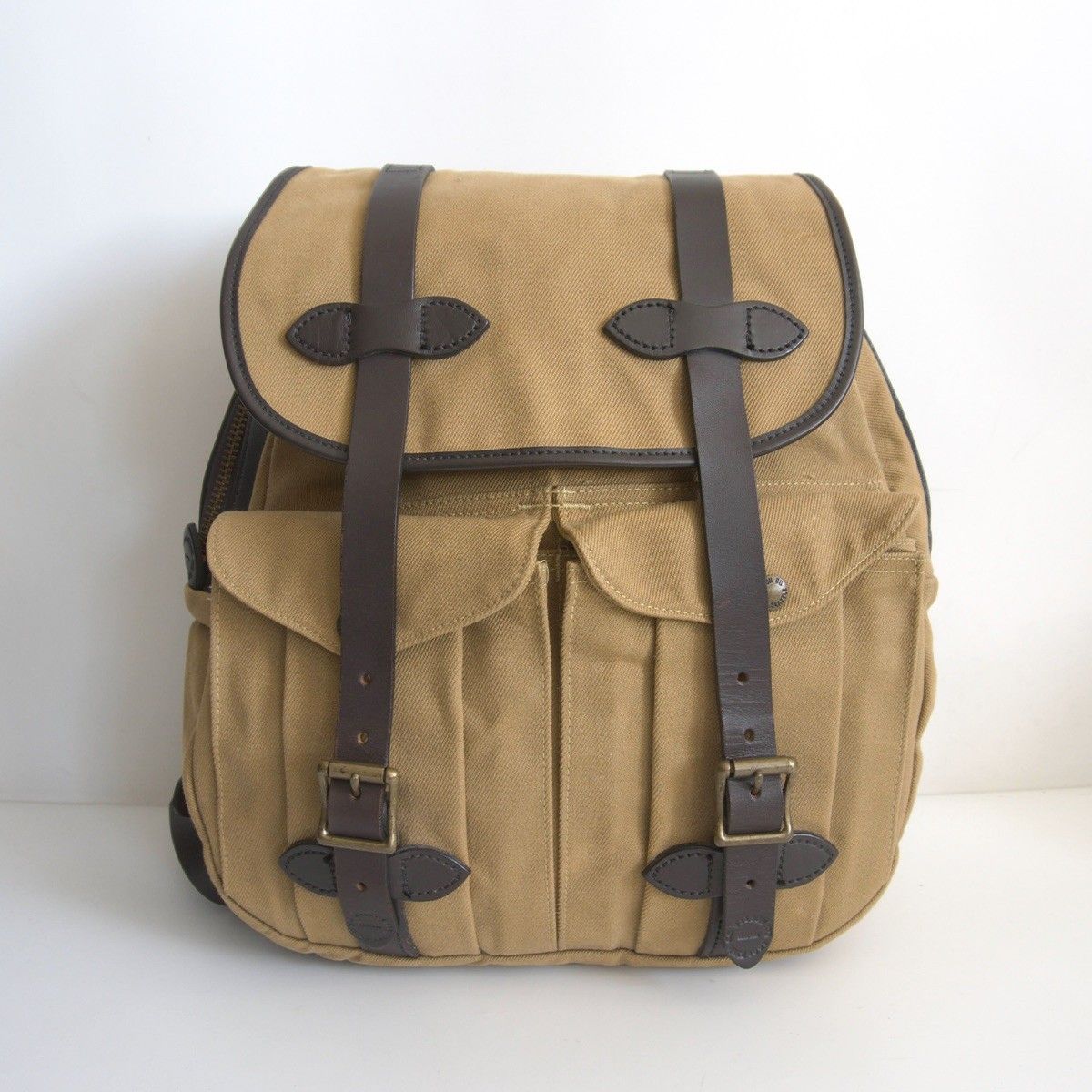 美品】FILSON【Rucksack リュック】タン コットンツイル×レザー 