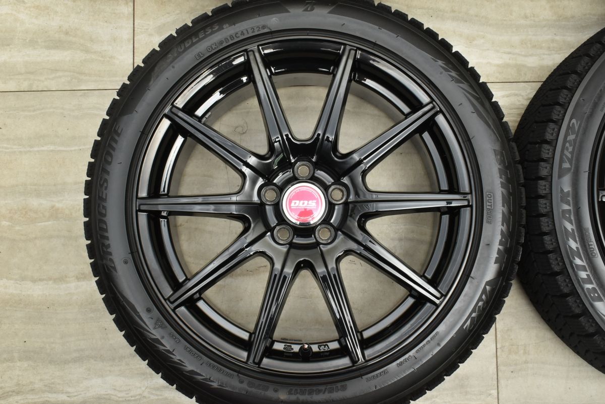  バリ溝 DOS 17 in 7 J 48 PCD 100 ブリヂストン ブリザック VRX 2 2115 45 R レクサス CT 200 h プリウス カローラ 86 インプレッサ BRZ 17インチ タイヤ ホイールセット
