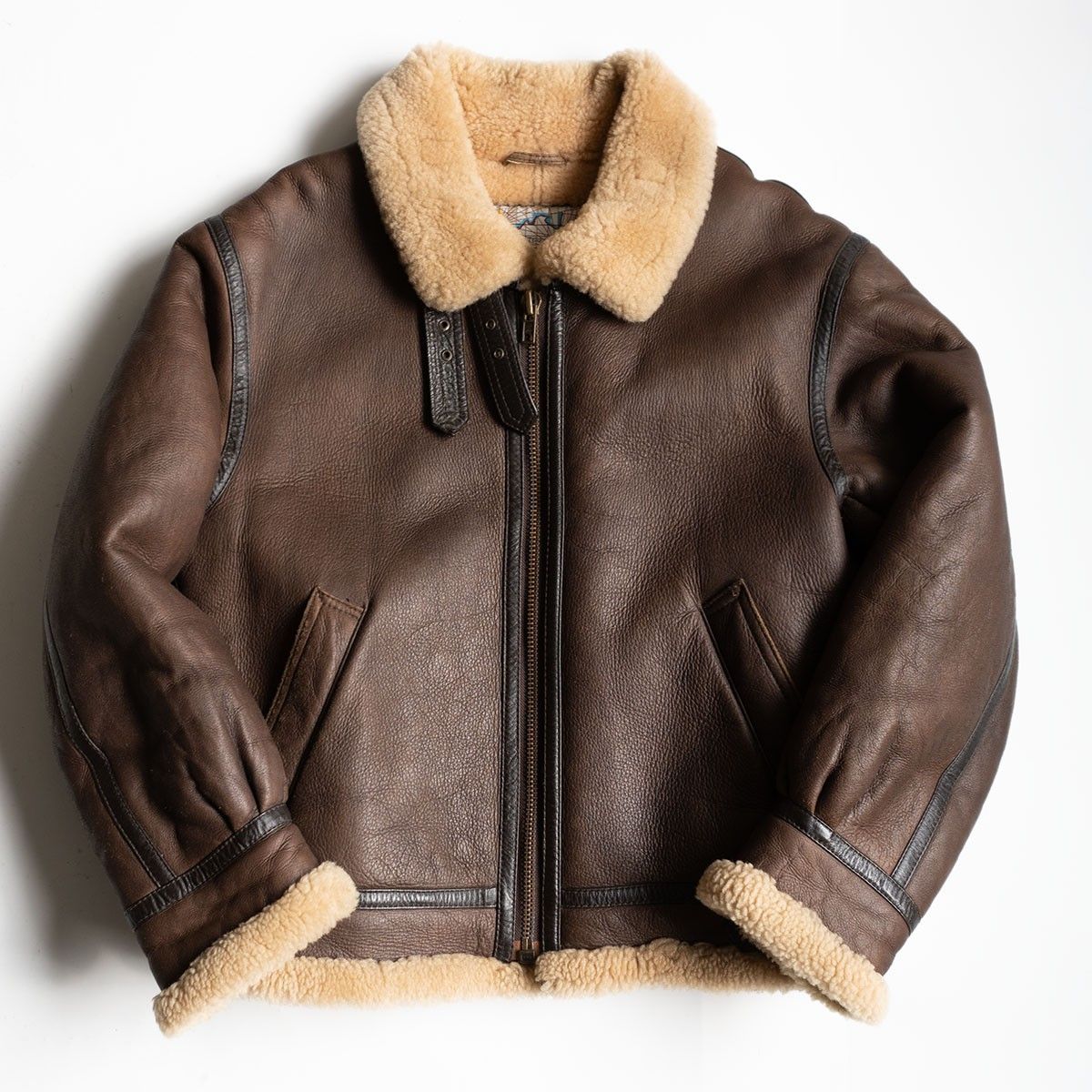 TERRA AUSTRALIS B-3 ムートンボンバージャケット M ブラウン フライト レザー ジャケット 25110177