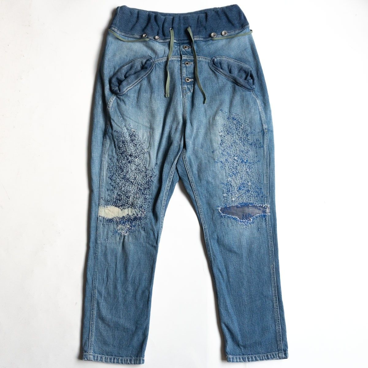 KAPITAL デニム サルエル ヌーベルパンツ L ダメージ加工 キャピタル 25110269