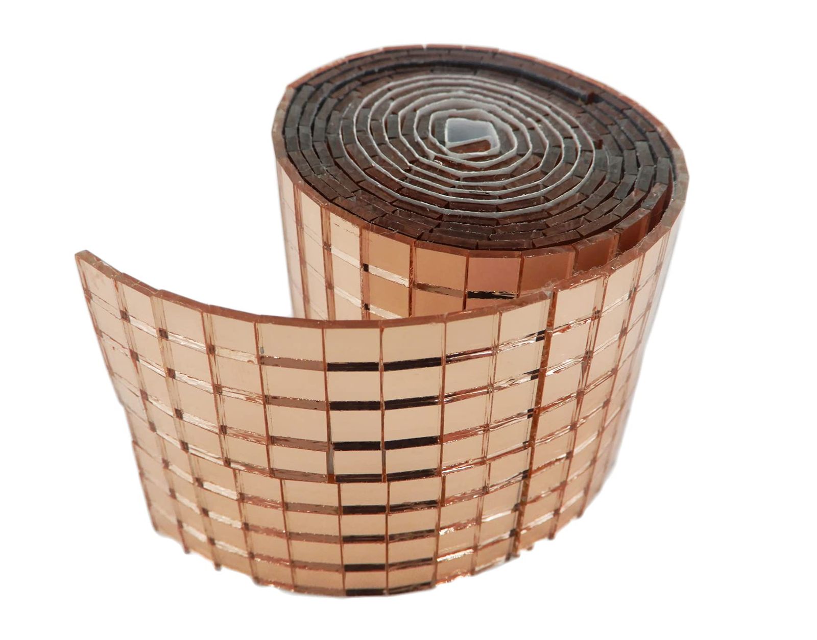 新品 3290 PPLS デコレーションテープ ミラータイル リメイク・装飾用 4cm幅×1m ピンクゴールド