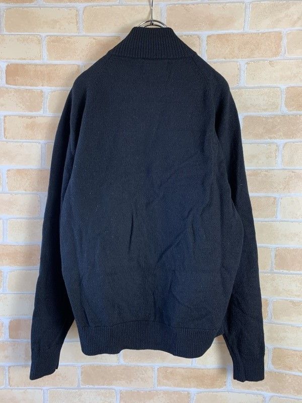 FRED PERRY フレッドペリー 刺繍トラックジャケット ウール ニットジャケット ブラック M 44849666