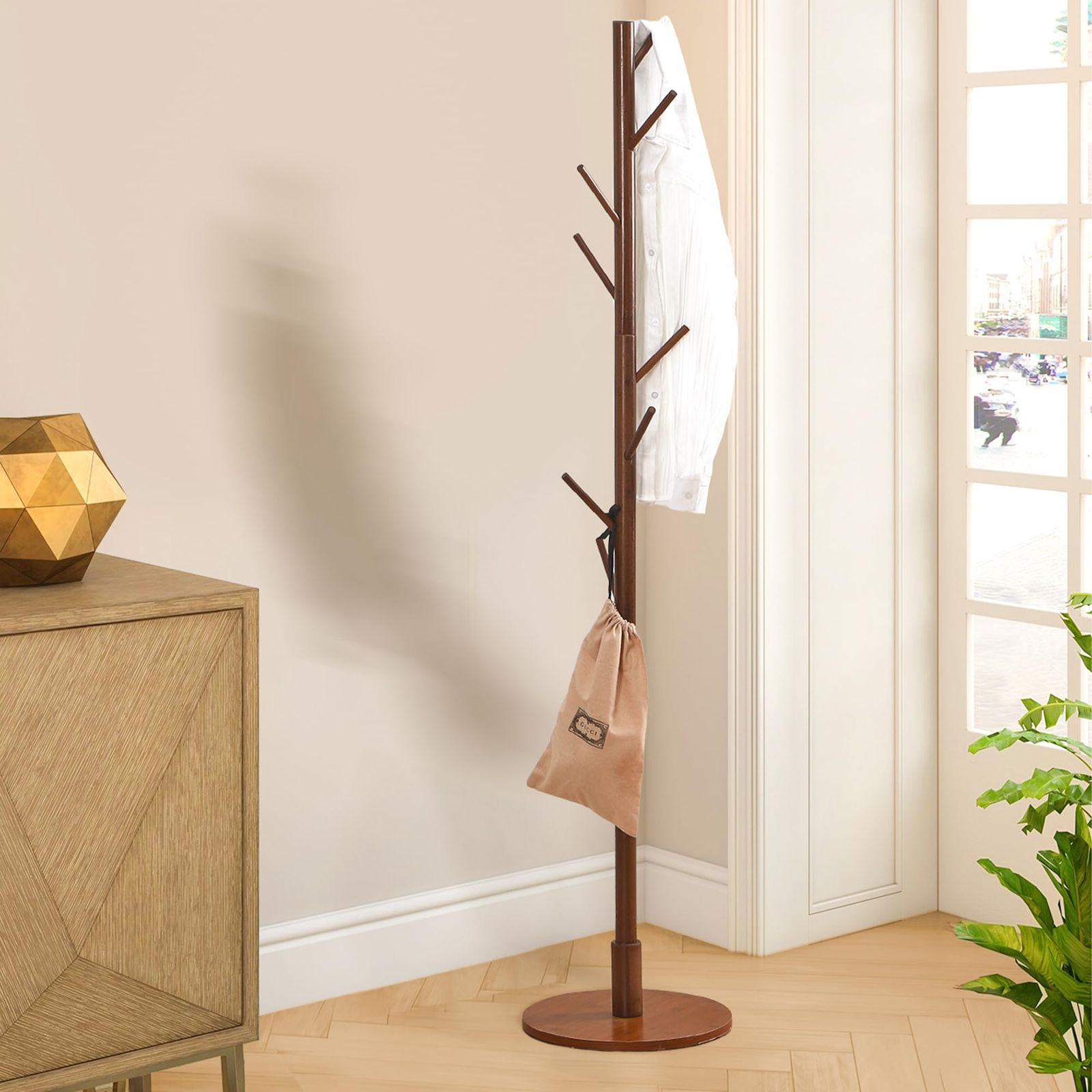 新品 VECELO ポールハンガー 幅35x奥行き35x高さ165CM コート