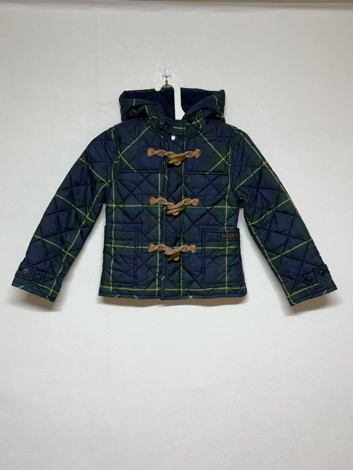 ポロ キッズ タータンチェック 軽量ダウン 130 7歳