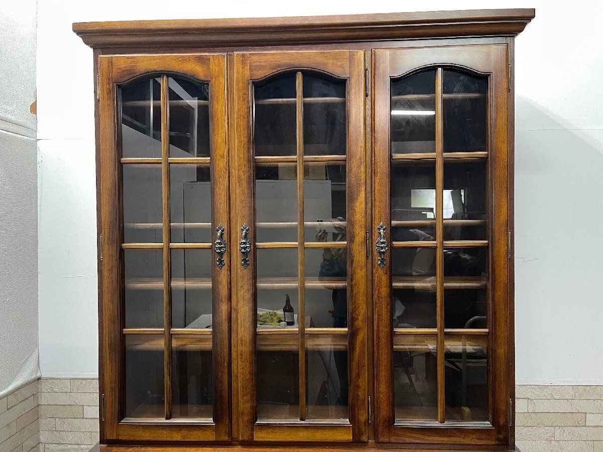 GMHN41○karimoku / カリモク コロニアル 食器棚 水屋棚 飾り棚 □カリモク karimoku コロニアルシリーズ 食器棚 飾り棚 カップボード