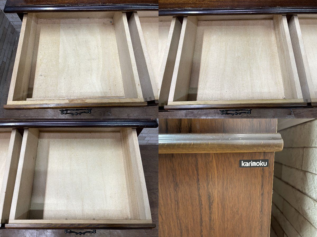 □カリモク karimoku コロニアルシリーズ 食器棚 飾り棚 カップボード