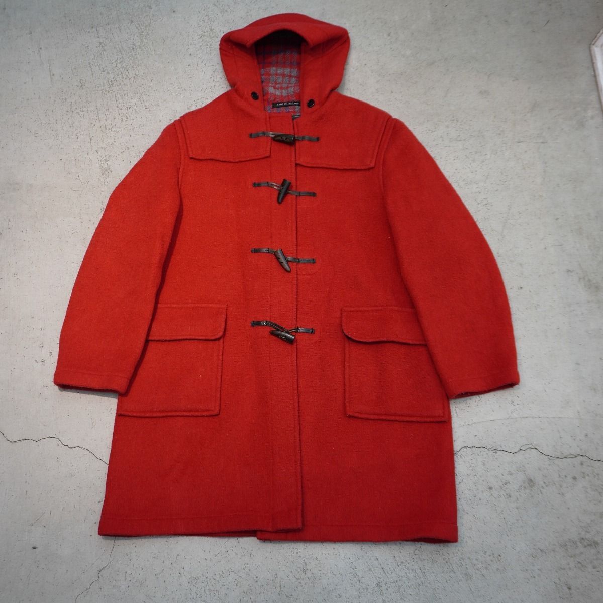 GLOVERALL グローバーオール DUFFLE COAT ダッフル コート アウター ウール イングランド製 CA05645 赤 US 18 JP 2XL 3XL 1101P 4