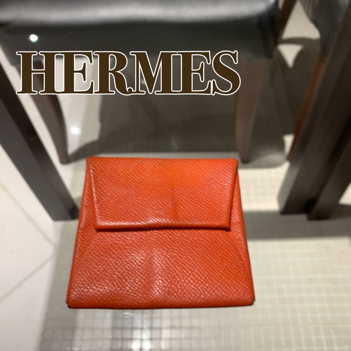 ◎本物 美品 エルメス バスティア 赤 レザー コインケース コンパクト