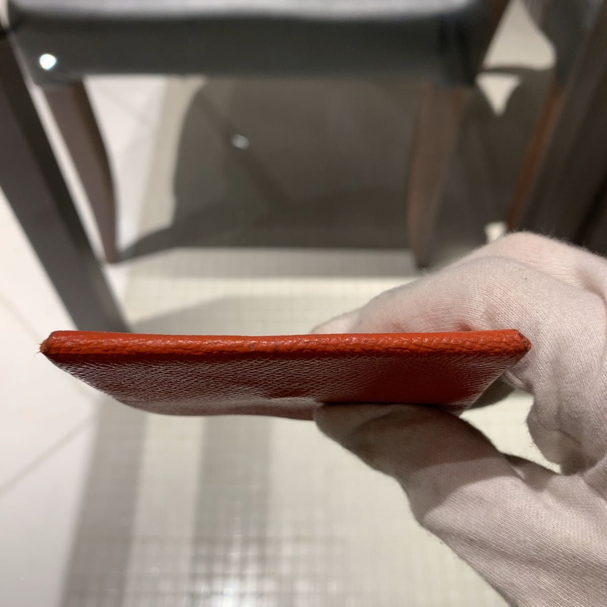 ◎本物 美品 エルメス バスティア 赤 レザー コインケース コンパクト