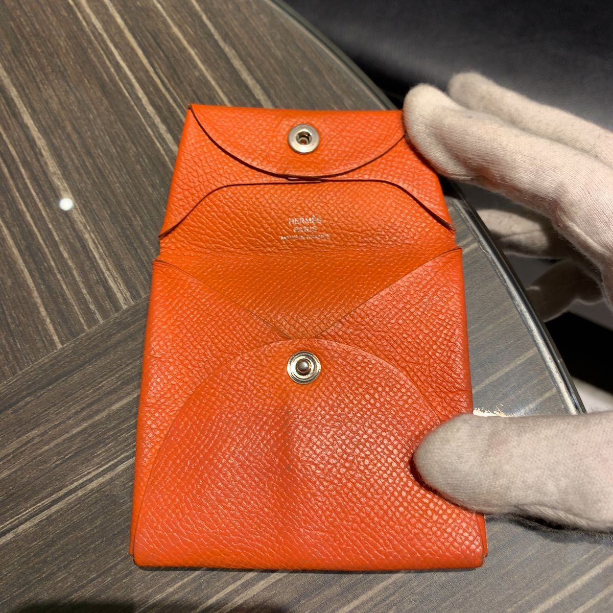 ◎本物 美品 エルメス バスティア 赤 レザー コインケース コンパクト