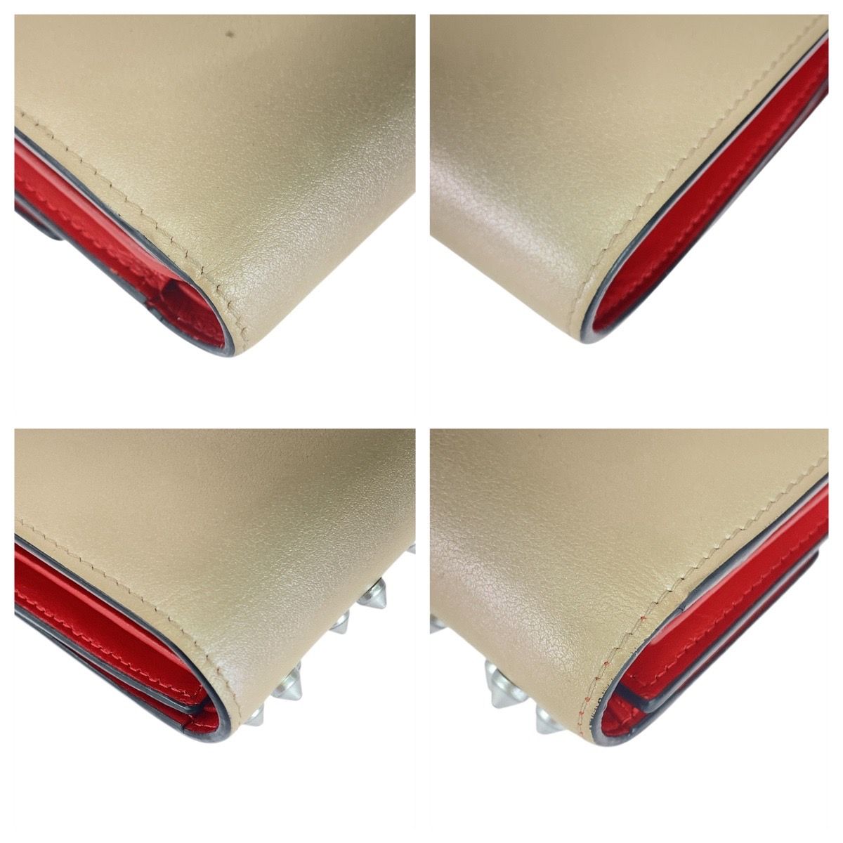 ベージュ 折財布