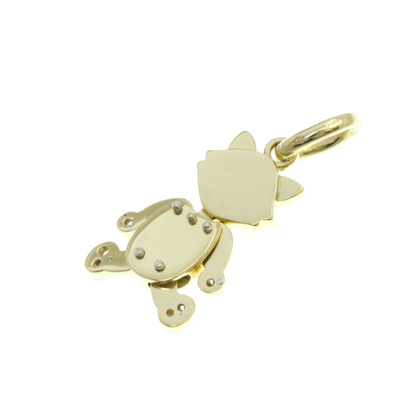 ポメラート Pomellato K 18イエローゴールド 18 YG ダイヤモンド ネックレスチャーム ゴールド 狼 モチーフ チャーム